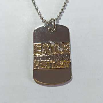 工厂定制 锌合金狗牌 凹凸logo金属军牌挂牌 双色电镀金属吊牌