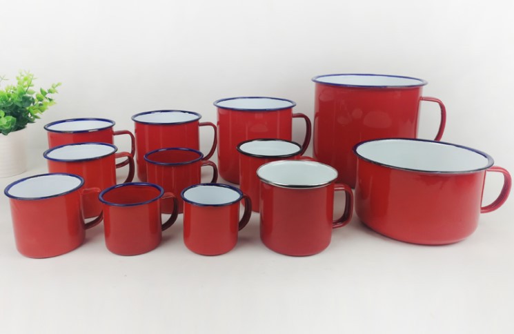 红色怀旧搪瓷杯语录茶缸马克杯老式茶杯随手杯茶杯铁杯子印logo