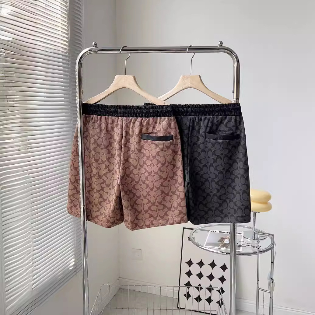 24年夏季蔻家老花标志情侣款短裤051617-阿里巴巴