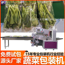 蔬菜枕式包装机 生鲜水果青菜打孔套袋自动包装机 果蔬玉米包装机