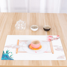 冷叶中式中秋风格PVC皮革西餐垫隔热垫防水餐具桌垫礼品广告垫子