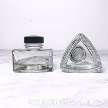 厂家直供三角形玻璃墨水瓶50ml 透明彩墨瓶学生用蘸水笔分装空瓶