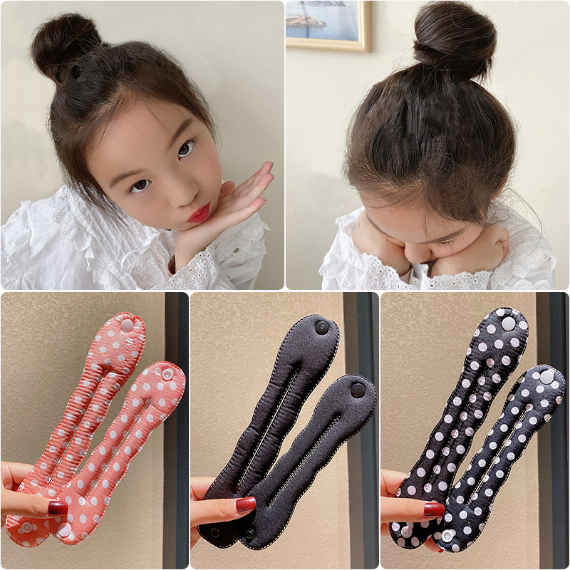 丸子头盘发器2021新款懒人蓬松夹扎头发女童花苞头神器发夹头饰