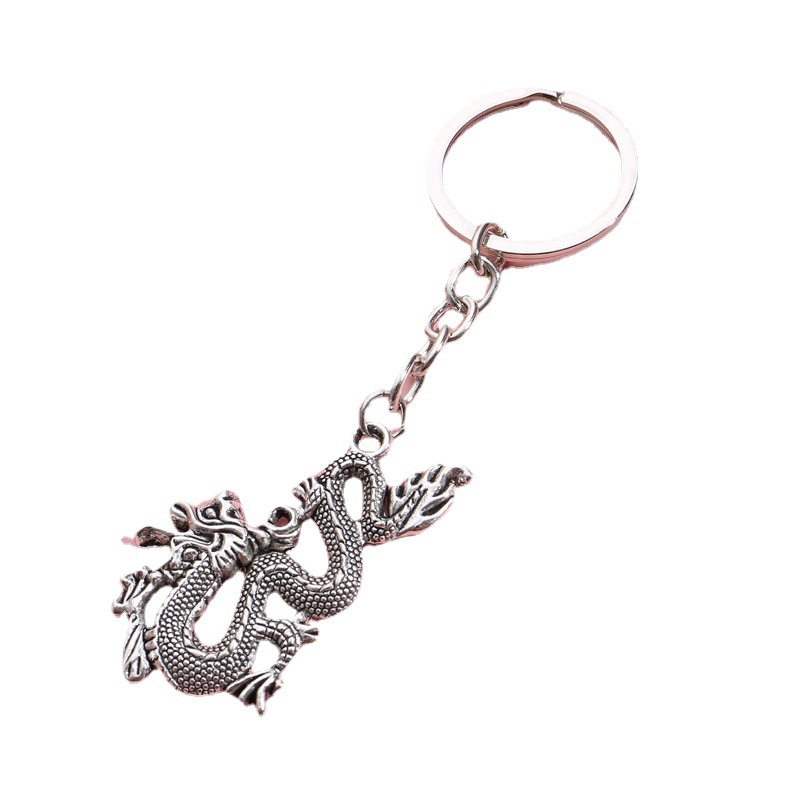 2024 Zodiac Alloy Creative Chinese Style Dragon Keychain Handbag Pendant Key Accessories Key Chain