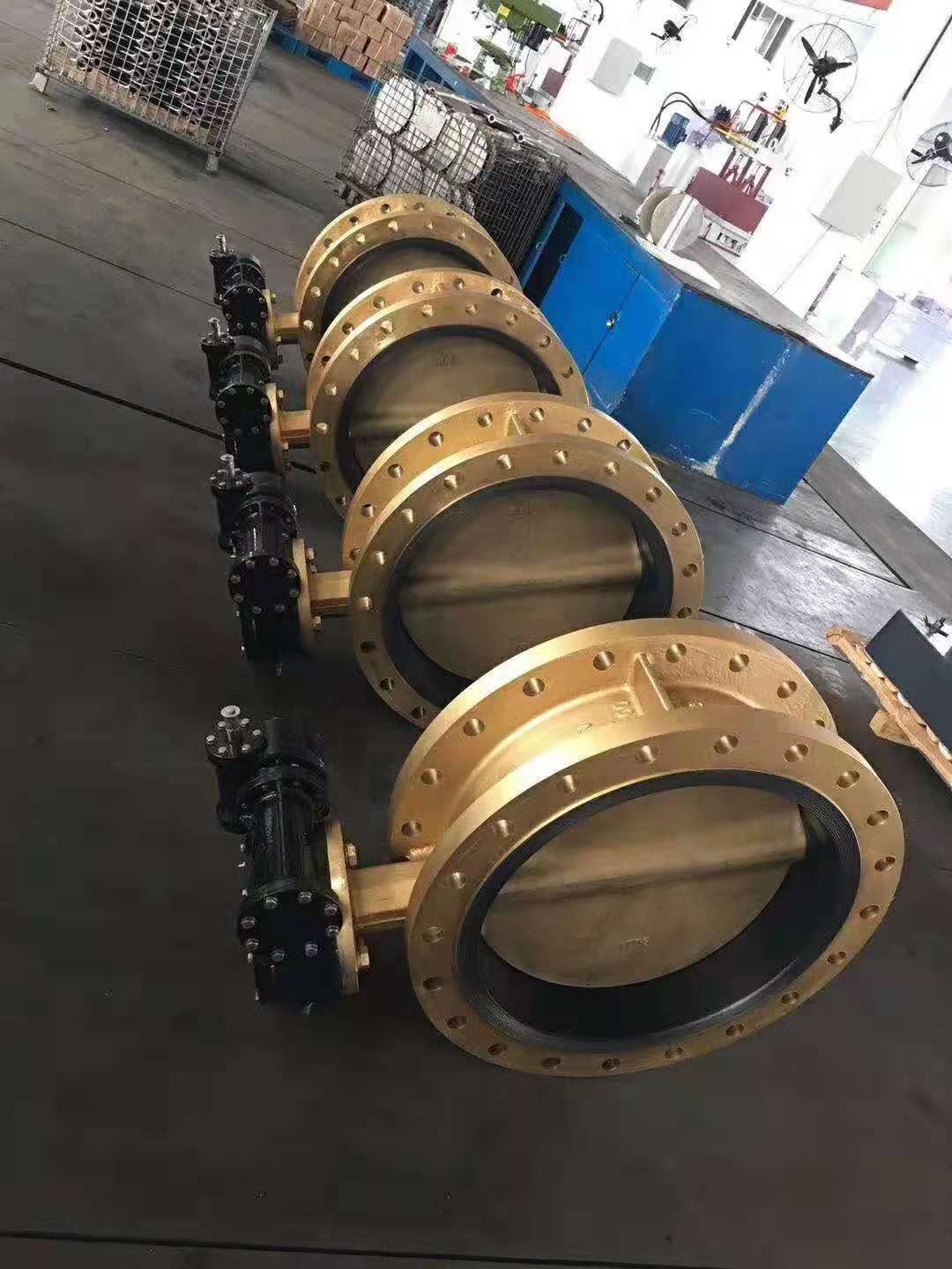 d341x-10/16t全铜蝶阀铜体铜板蜗轮软密封法兰蝶阀