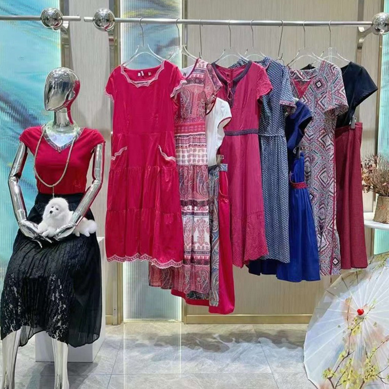 苹果红了&红镯子24夏民族风棉麻重工刺绣连衣裙上衣杂款混批清仓