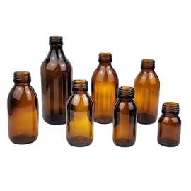 棕色口服液玻璃瓶100ml药品分装试剂瓶避光带盖密封药剂瓶