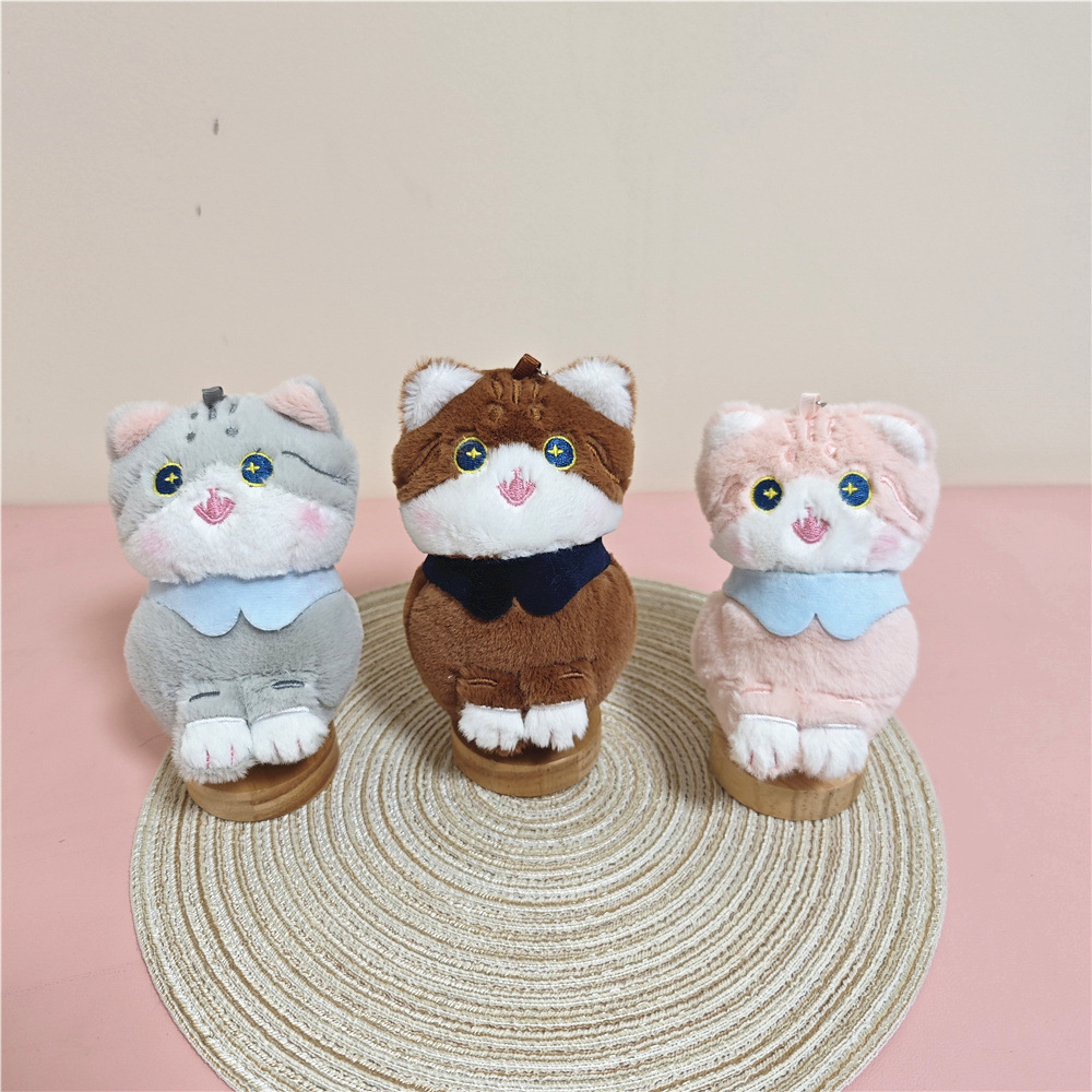 网红可爱萌小猫咪挂件毛绒玩具公仔小猫包包挂饰钥匙扣布娃娃玩偶