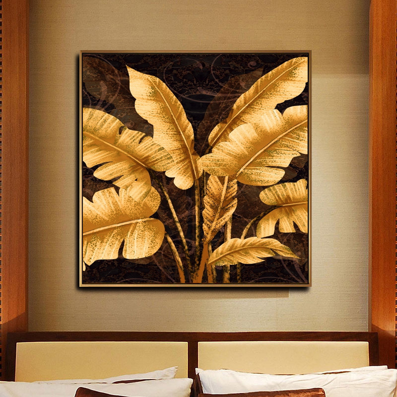 东南亚泰式菩提装饰画客厅卧室床头挂画酒店别墅会所玄关走廊墙画