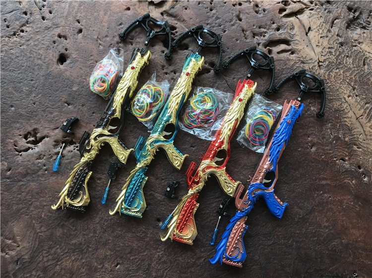 吃鸡和平精英弓弩皮筋枪五爪金龙30cm皮筋弩儿童连发小号皮筋弩