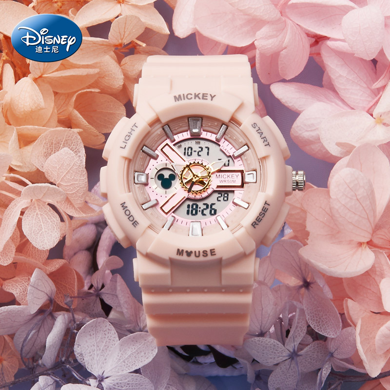 迪士尼联名手表女机械防水防摔初高中学生独角兽电子手表
