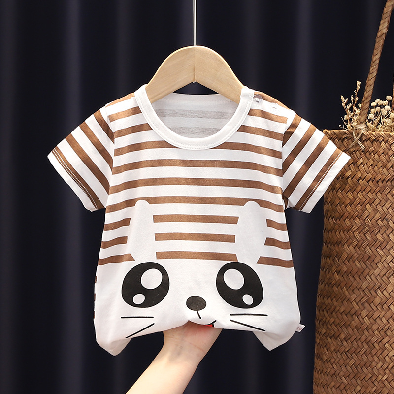 Children's Short-Sleeved New T-shirt Cotton Girls' Summer Clothes Baby Baby Children's Summer Clothing Boys' Tops One Piece Dropshipping