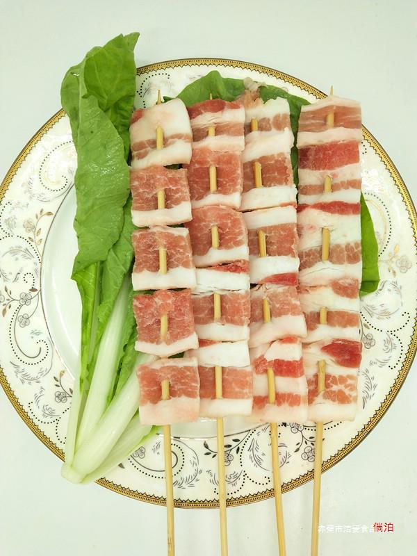 猪五花肉串一包20串 烧烤速冻肉串韩式烧烤 五花肉 烧烤五花肉