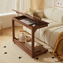 床边桌实木家用沙发边电脑桌卧室学习写字桌小桌子可移动简易书桌