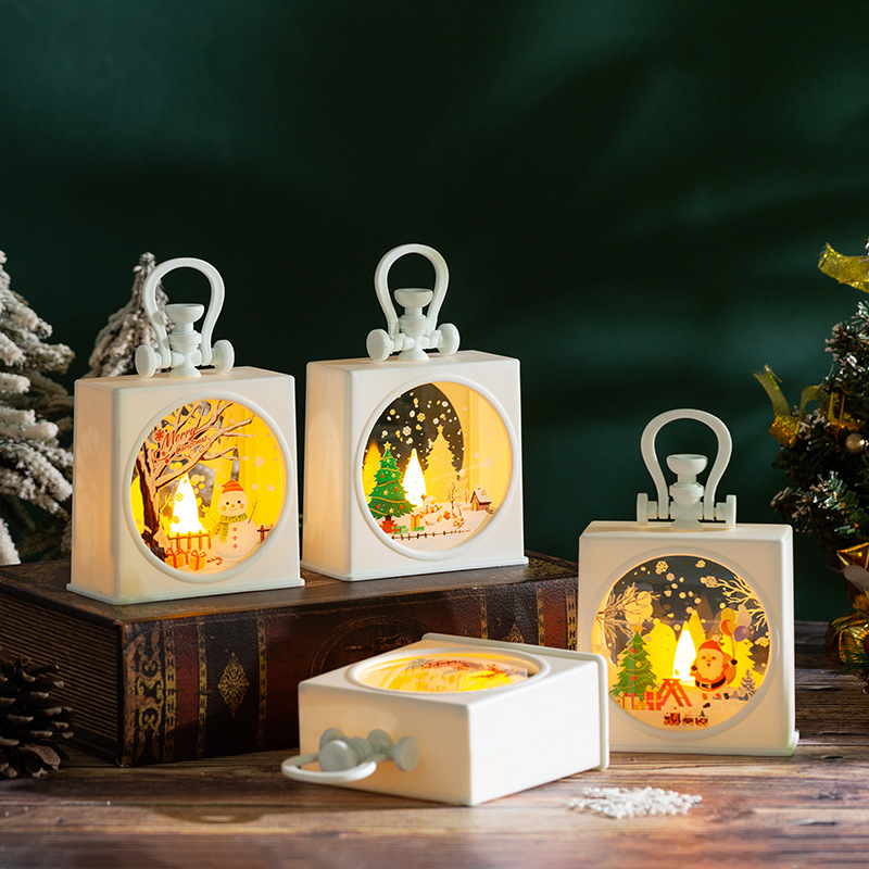 Christmas Decorations Creative Children's Portable Gift Box Small Night Lamp Window Desktop Scene Setting Props