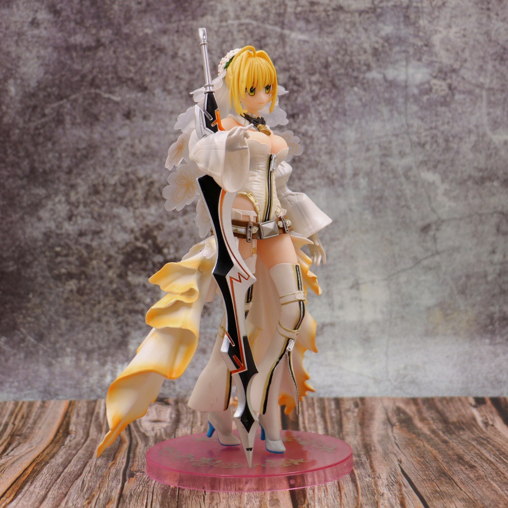 阿尔托莉雅 礼服白saber 塞巴婚纱花嫁手办模型摆件玩具