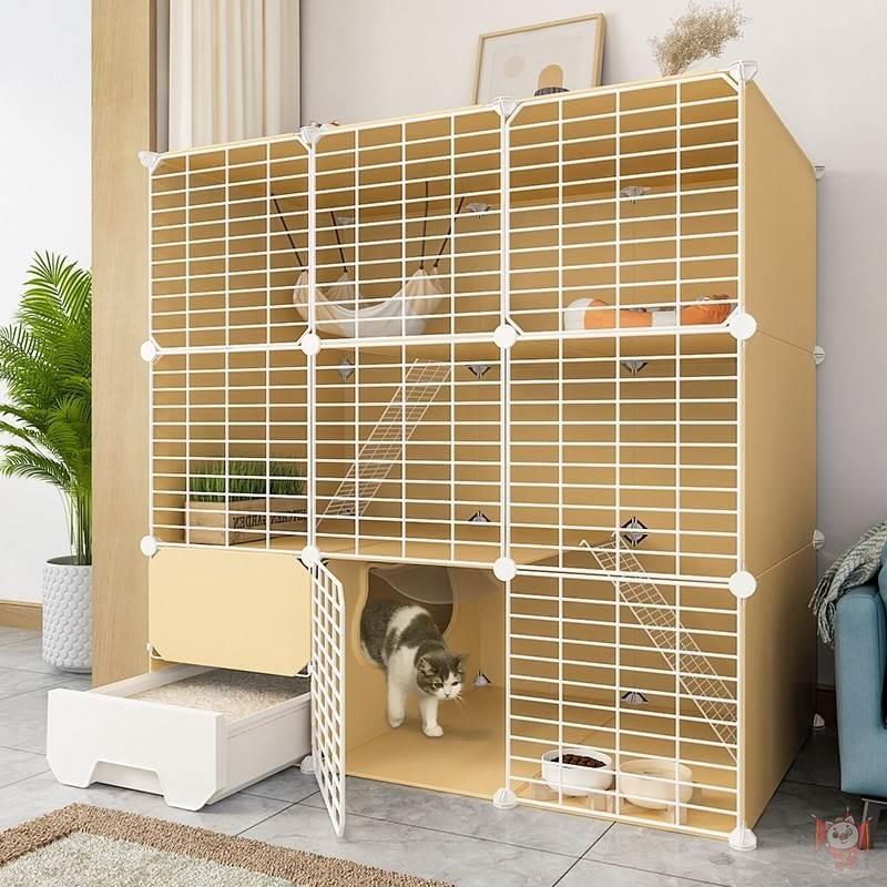 猫柜猫笼子家用带室内别墅猫舍猫咪一体自由空间猫砂盆超大厕所