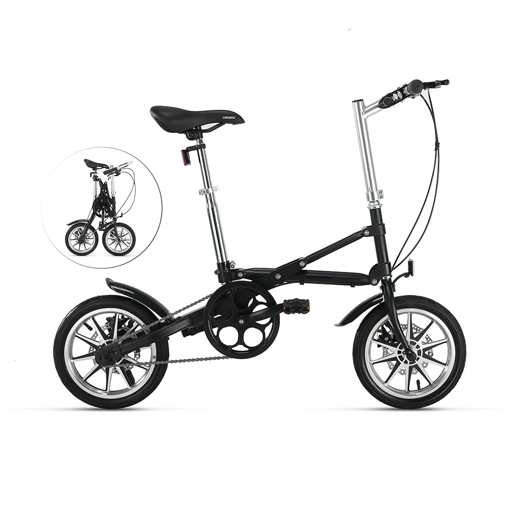 Exported to Japan One Second Folding Bicycle 14-Inch Small Ultra-Light Portable Men and Women Adult Student Variable Speed Bicycle