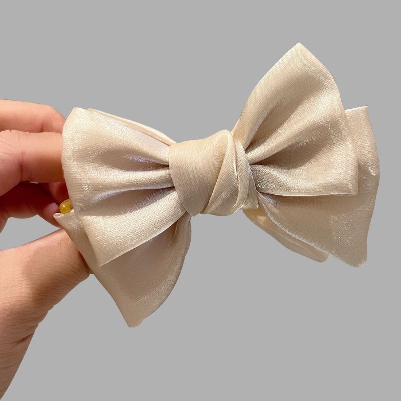 French Style Bow Princess Hairstyle Grip Women's New Sweet Style Bun Artifact High Sense Clamp