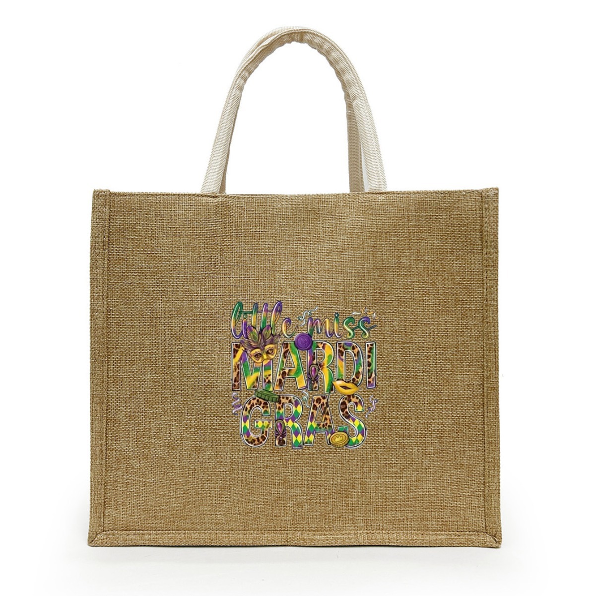 2024跨境爆款超市购物大容量亚麻手提袋-阿里巴巴