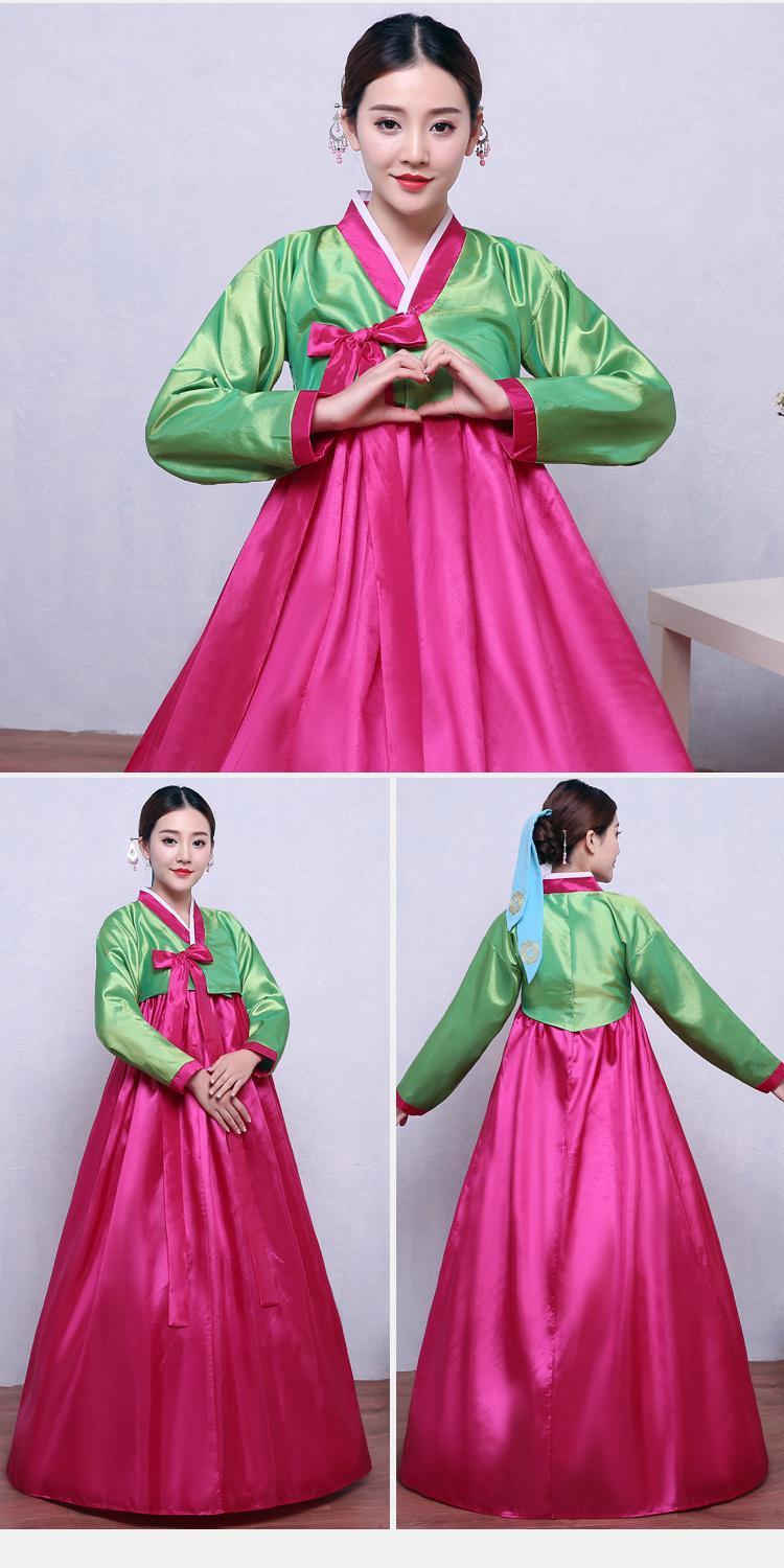 韩国传统大长今表演女韩服古装朝鲜族舞蹈演出服改良舞台民族服装