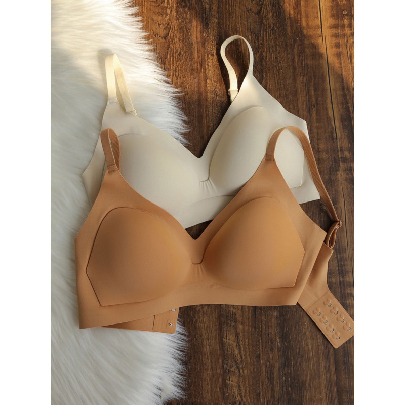 Japanese Seamless Underwear Fixed Cup Comfortable Air One-Piece Cup Underwear Simple Wireless Thin Bra One Piece