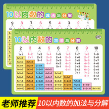 10 20以内数加减法与分解一二年级加减法口诀表 凑十法借十法卡片