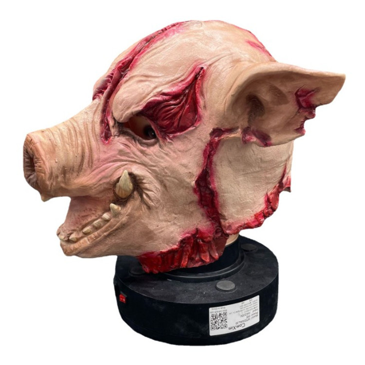 灭之刃面具万圣节恐怖动漫角色道具cosplay嘴平伊之助猪头面具0625