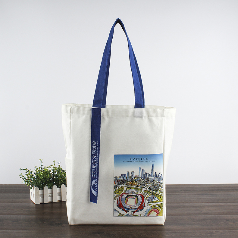 厂家批发手提帆布袋定制广告宣传购物袋时尚单肩帆布包订制