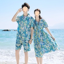 情侣装夏装海边男女套装度假显瘦超仙三亚拍照沙滩裙云南旅游裙子