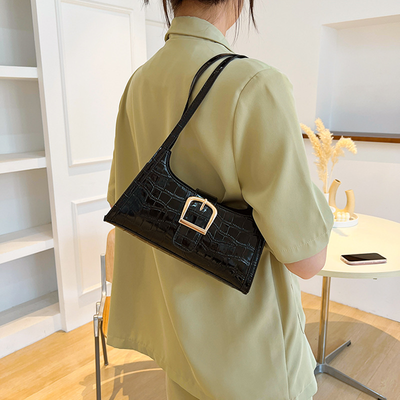 Fashion Stone Pattern Shoulder Bag Women 2023 New Summer Fashion Trends Underarm Bag Simple Casual Shoulder Bag Women