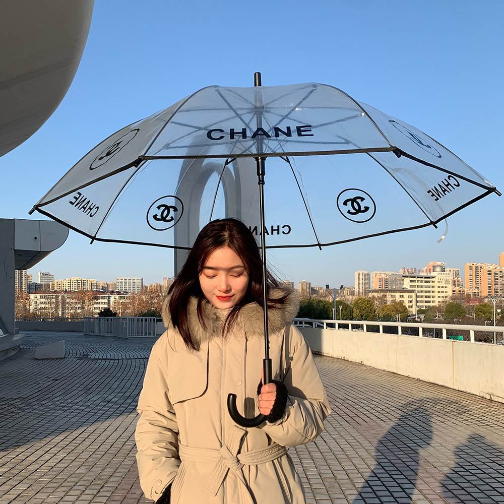 Evo Transparent Green Umbrella Customized Long Handle Umbrella Customized Automatic Umbrella Advertising Umbrella Gift Transparent Straight Rod Umbrella Wholesale