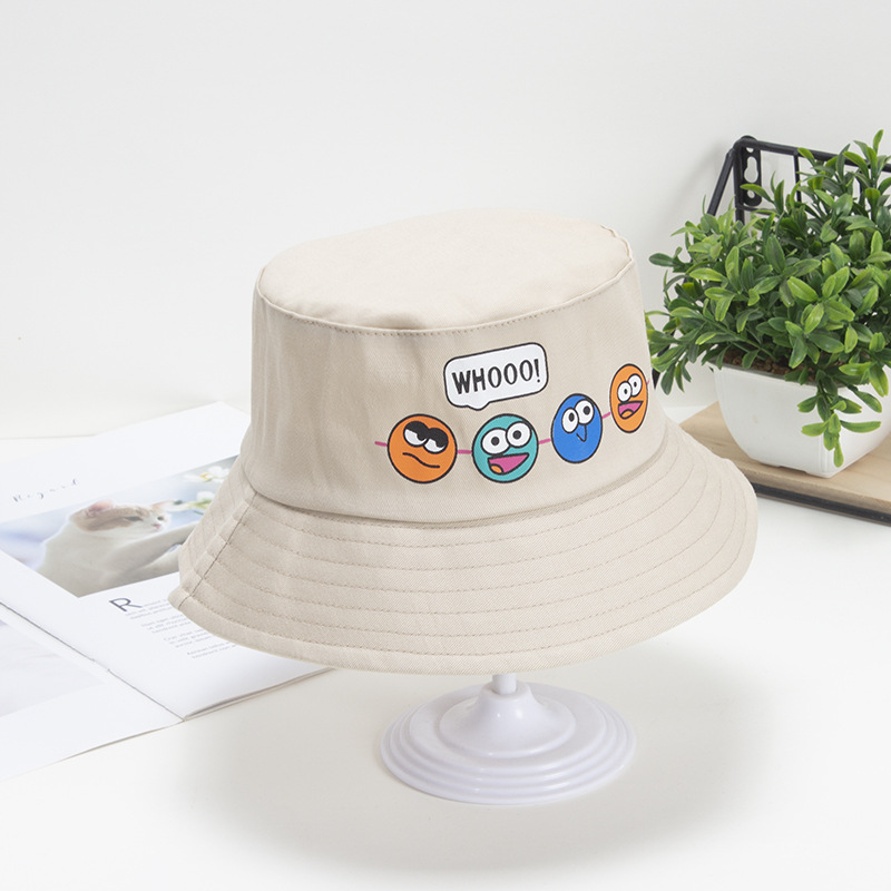 Spring and Autumn New Children Hat Baby Leisure Bucket Hat Men's and Women's Baotong Sun Hat Cartoon Hat Printable Logo