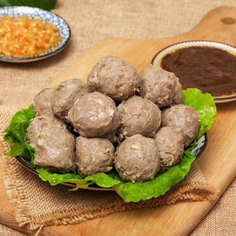 潮汕牛肉丸手拍牛筋丸火锅麻辣烫烧烤食材手打撒尿牛肉丸子关东煮