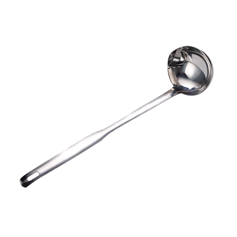 Thickened Stainless Steel Grease Strainer Household Oil Soup Separation Spoon Kitchen Ladle Oil Filter Sub Hot Pot Soup Ladle Kitchen Supplies