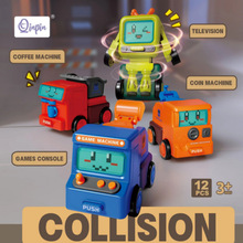 新款变形汽车机器人 碰撞旋转变身创意新奇特儿童玩具 礼物批发