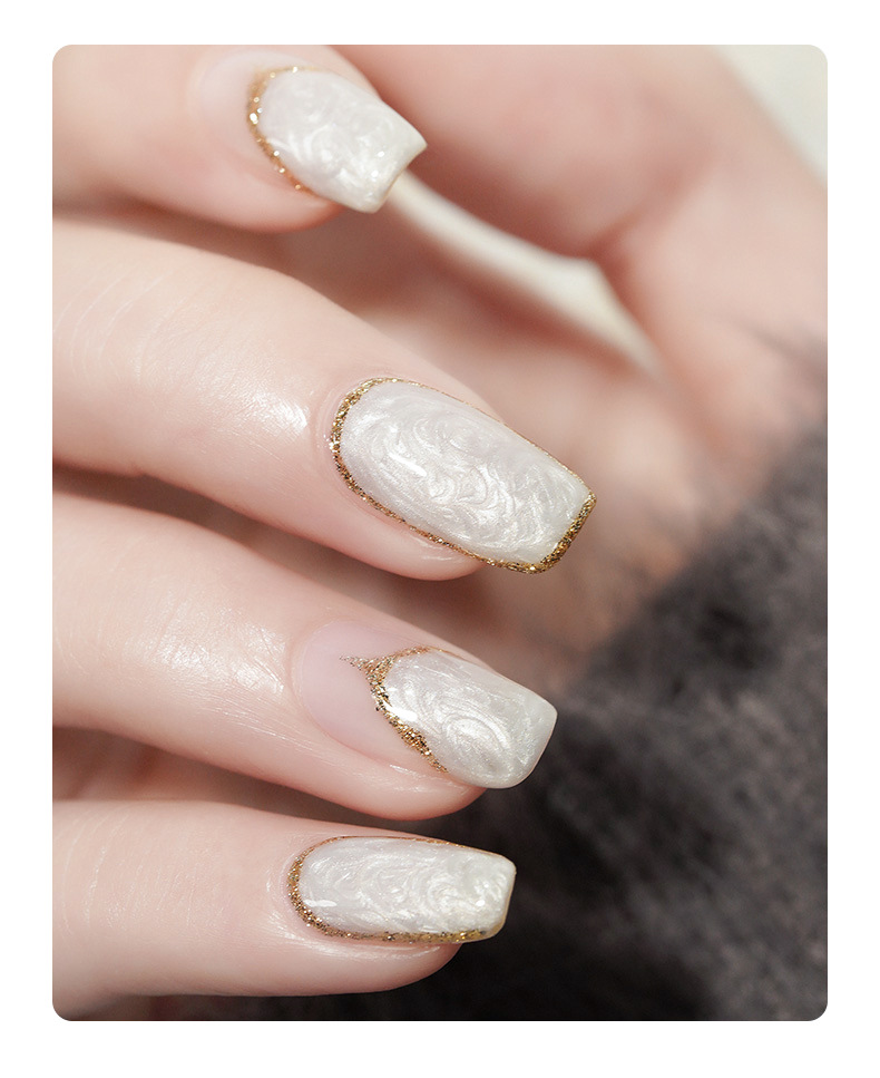 gaoy戈雅螺纹贝壳甲油胶2021年新款网红珠光珍珠贝母纹理秋冬美甲