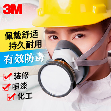 3m1201防毒面具尘毒套装 化工农药面罩工业粉尘喷漆防毒口罩-阿里巴巴