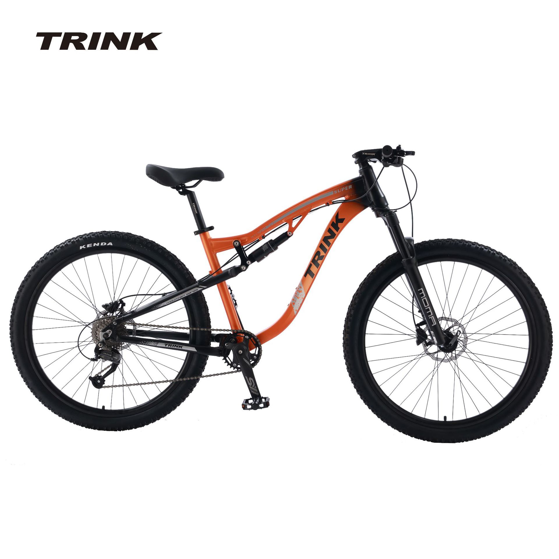 trink27.5寸越野减震油压碟刹软尾山地自行车车学生代步车