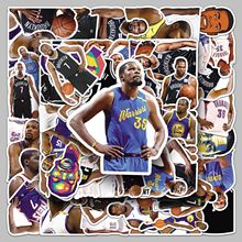 50张杜兰特NBA篮球球星周边diy笔记本电脑手账贴纸房间装饰可滴胶