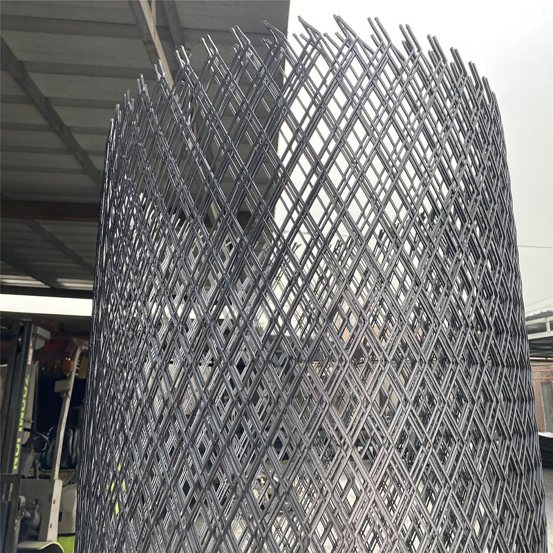现货菱形小钢板网片吊顶装饰车间隔离铁丝网幕墙拉伸钢丝网