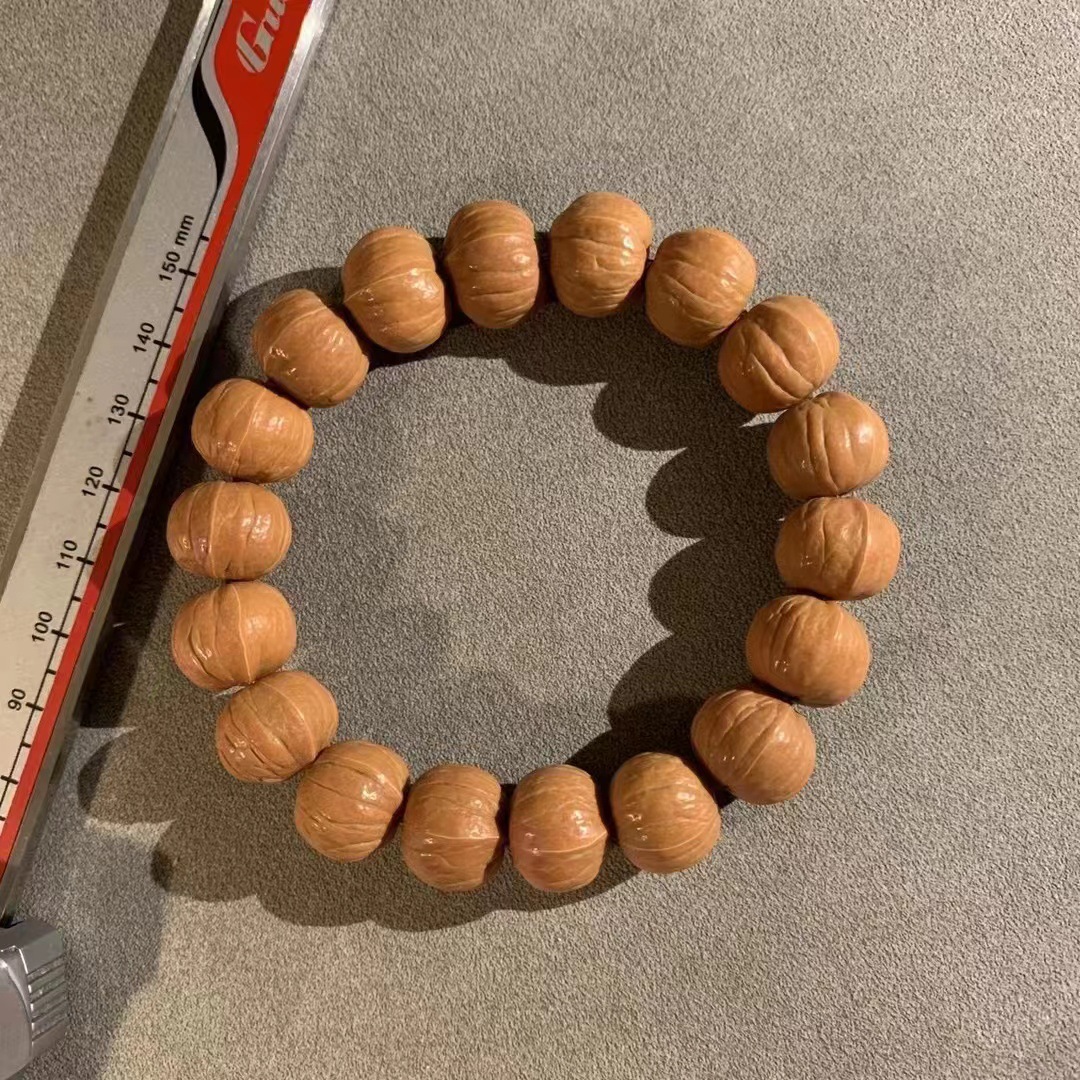 全品 猴头手串 美国金丝猴头光珠手串 小核桃雕刻六方 10mm/21颗