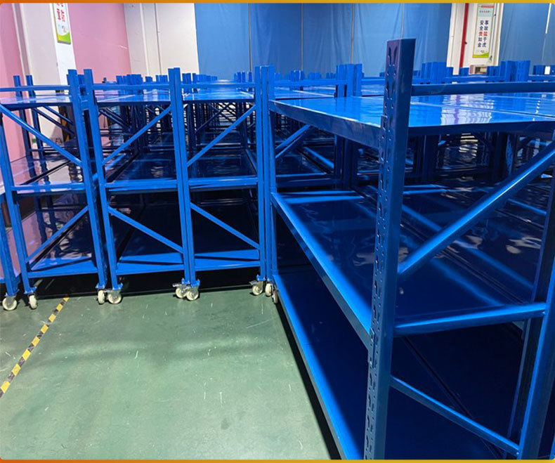 【双久】带轮子可移动滑轮货架金属仓储物料架拆装式多层万向脚轮