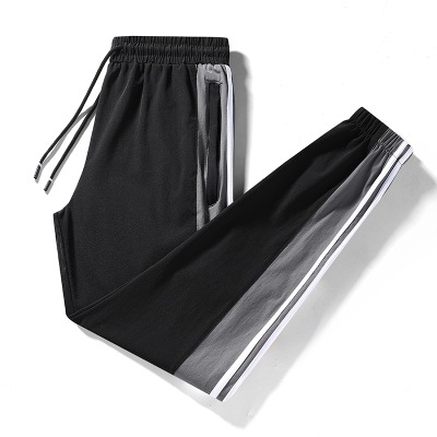 Ice Silk Pants Men's Summer Thin Men's Casual Pants Breathable Ankle-Tied Loose Men's Pants Quick-Drying Air Conditioning Sports Pants Fashion