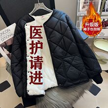 棉衣内胆女医生护士加班保暖内搭小棉袄宽松大码内穿羽绒棉服外套