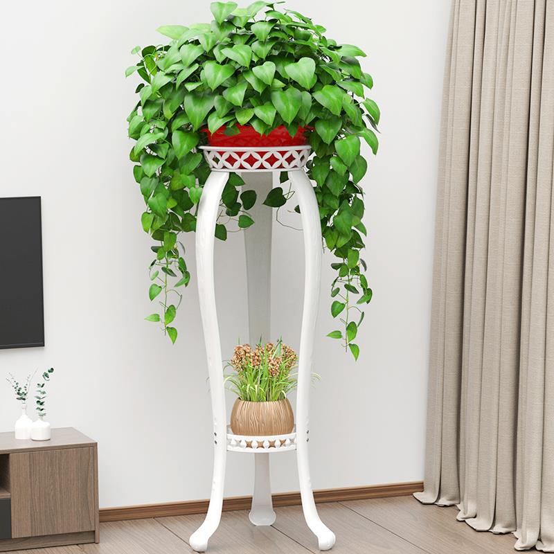 Flower Rack Indoor Living Room Balcony Iron Multi-Layer Storage Rack Household Floor-Type Thickened Chlorophytum Scindapsus Basin Frame