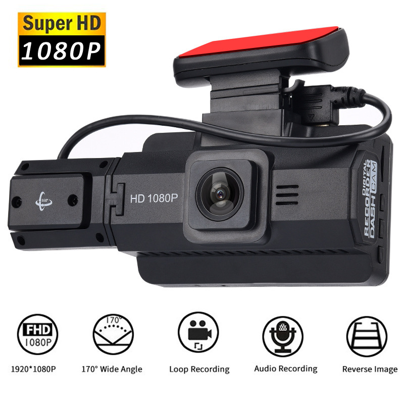 2023 Car Front Car Driving Recorder 1080P HD Infrared Night Vision Multi-Language Parking Surveillance