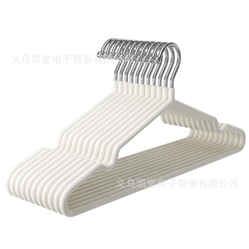 Yiwu Kantang Popular Thickened New Extra Thick Clothes Hanger Adult Clothes Hanger Anti-Slip Traceless Clothes Support Clothes Hanger Wholesale