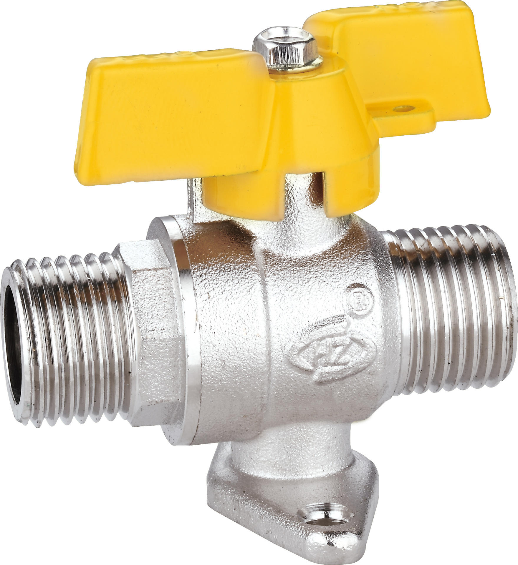 批发黄铜外丝带壁座燃气球阀7326