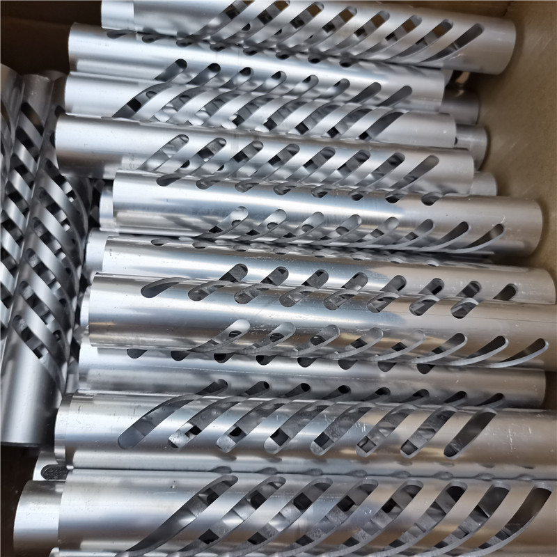 6063铝管异形孔加工激光切割造型花纹雕刻镂空空心铝3026322